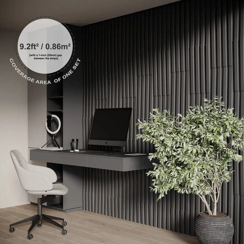 Acoustic Slat Wood Wall Panels «Loza-3» | 1.2" Width | Decor